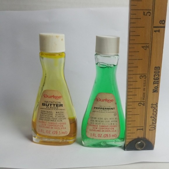 Vintage Durkees Imitation Pepperment & Butter Extact Glass Bottle  for Display - Picture 8 of 10